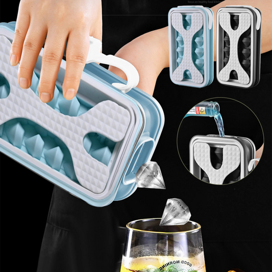 Portable 2-in-1 Ice Ball Mold & Water Bottle: Creative Diamond Curling Design - Summer Kitchen Gadget